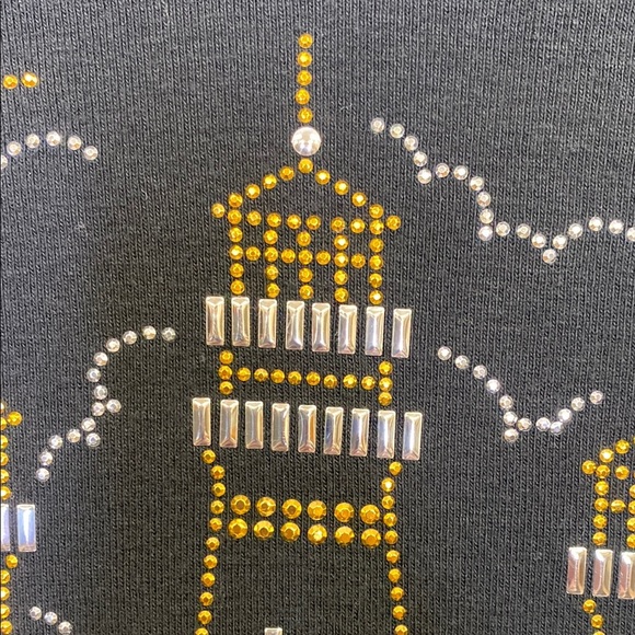 Vintage 90s Friday Harbor Lighthouse Jeweled Top Size Large - Picture 2 of 5